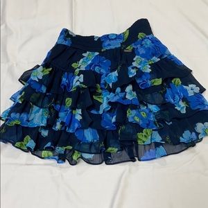 Hollister blue floral skirt